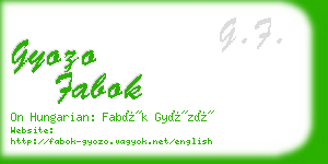 gyozo fabok business card